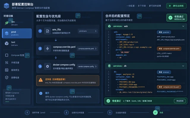 Docker Compose include 拆分多环境服务定义