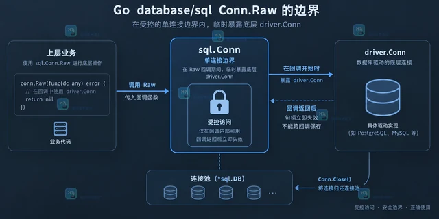database/sql Conn.Raw 执行驱动级操作的边界