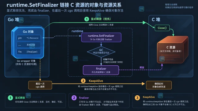 runtime.SetFinalizer 链接 C 资源时的释放顺序