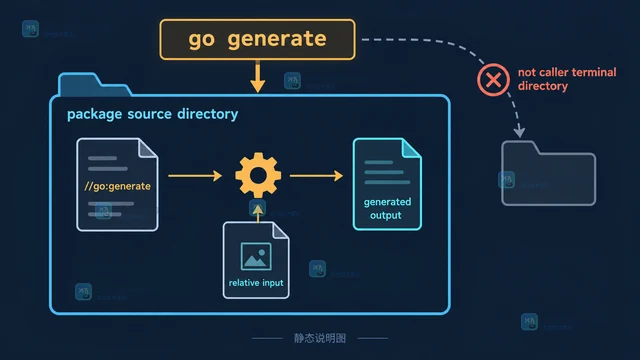 go generate 未按预期执行工具命令的工作目录排查