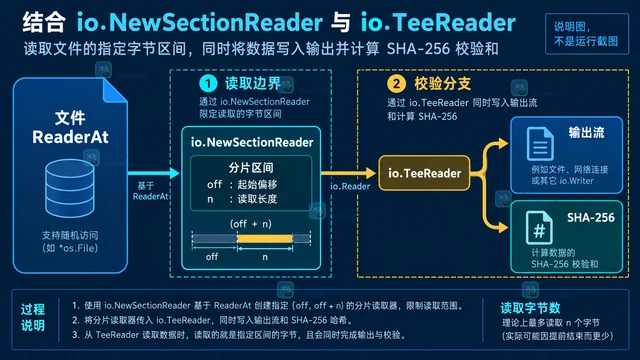 io.NewSectionReader 组合校验和分片读取
