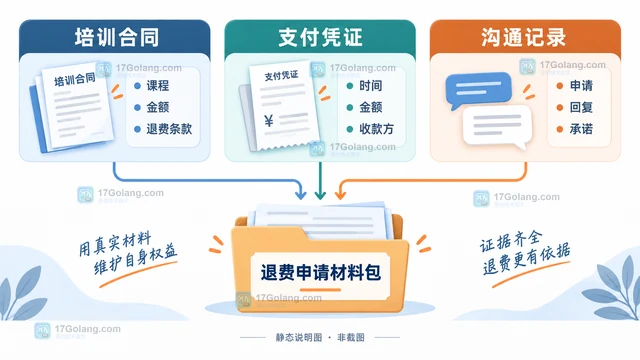 职业培训机构退费申请怎样整理合同与支付凭证