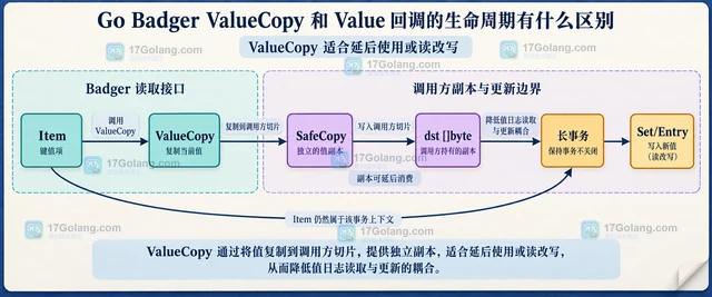 Go Badger ValueCopy 和 Value 回调的生命周期有什么区别