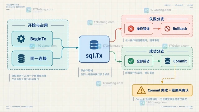Go sql.Tx 怎样处理提交和回滚分支