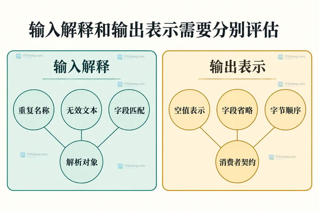 Go JSON 迁移的输入与输出契约边界