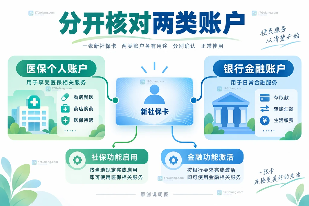 新社保卡、医保个人账户与银行金融账户的关系说明