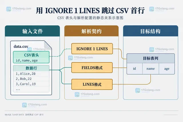 MySQL LOAD DATA 怎样跳过 CSV 首行