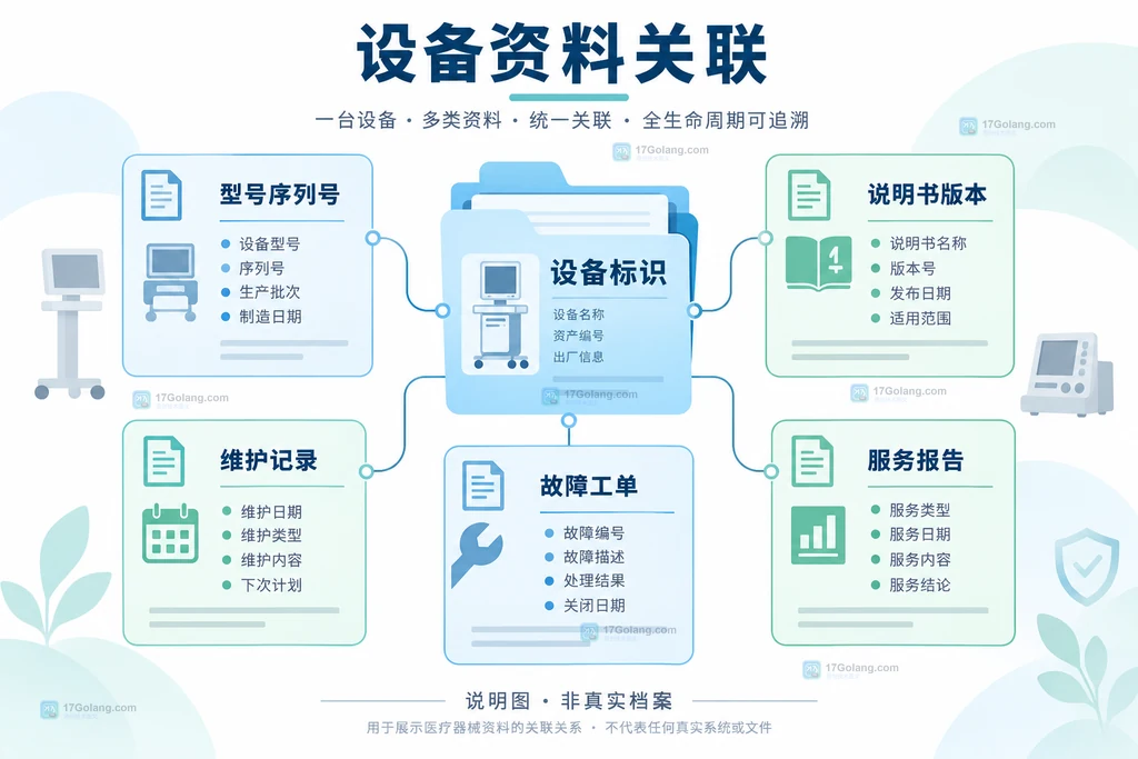 医疗器械设备资料关联说明图
