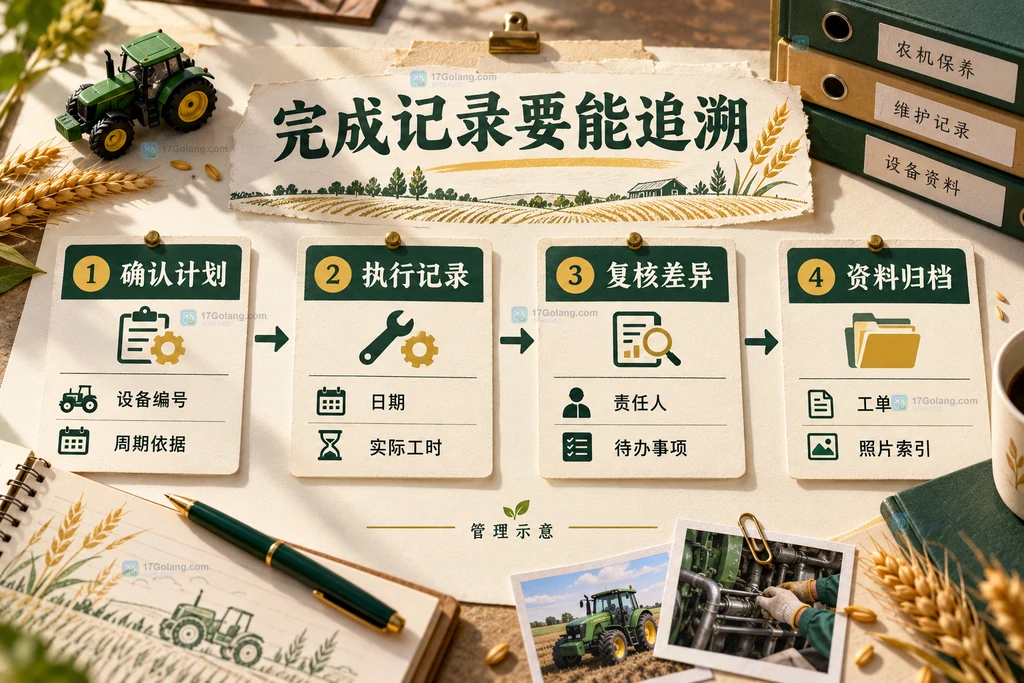 农机保养从计划到归档的记录关系