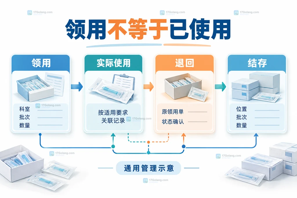 耗材领用实际使用退回与结存分开记录