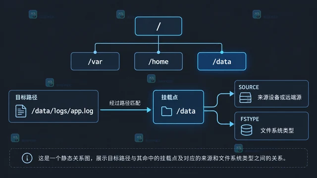 Linux 怎样用 findmnt 查看挂载来源和选项