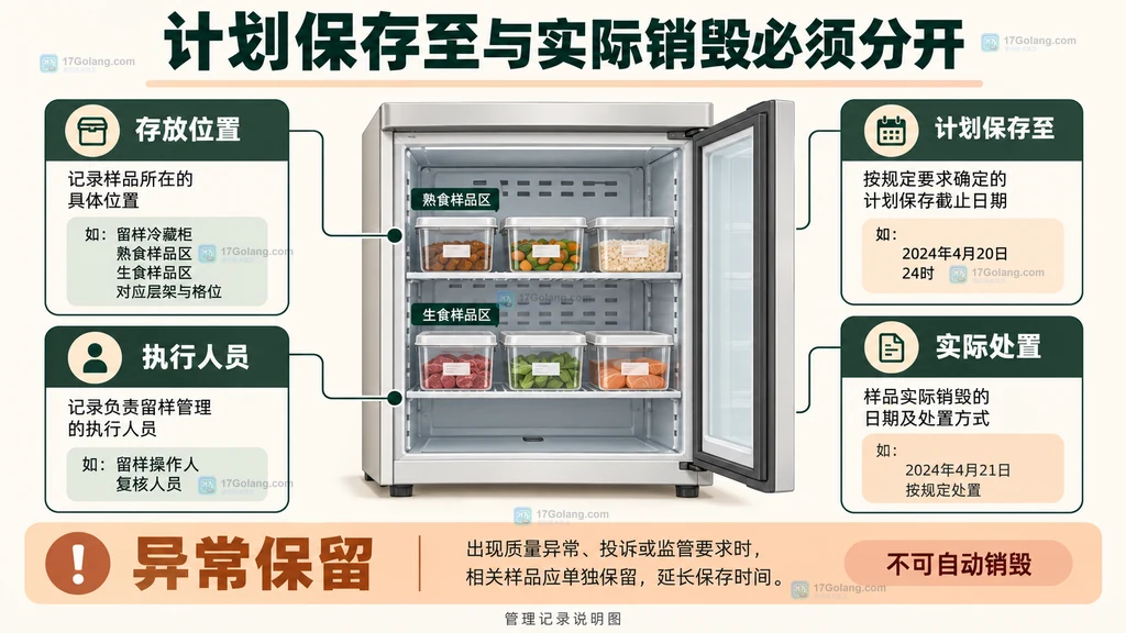 存放位置、计划保存时间和实际处置记录的关系