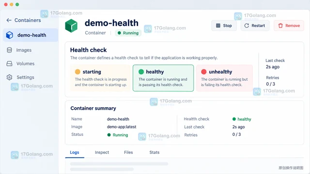 Docker Desktop 怎样为容器查看健康检查状态