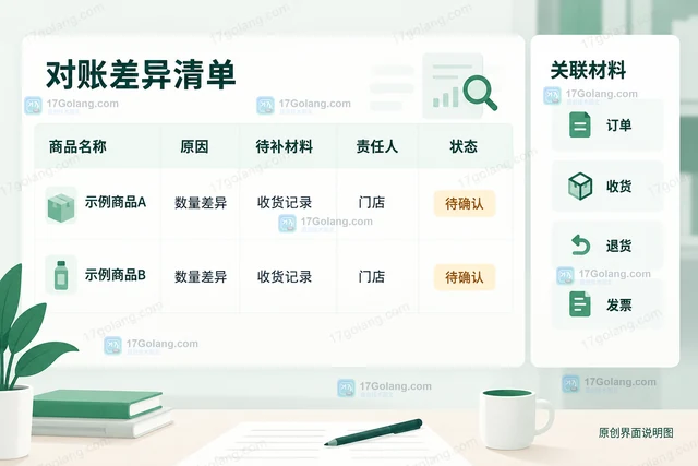 零售门店怎样整理供应商对账差异