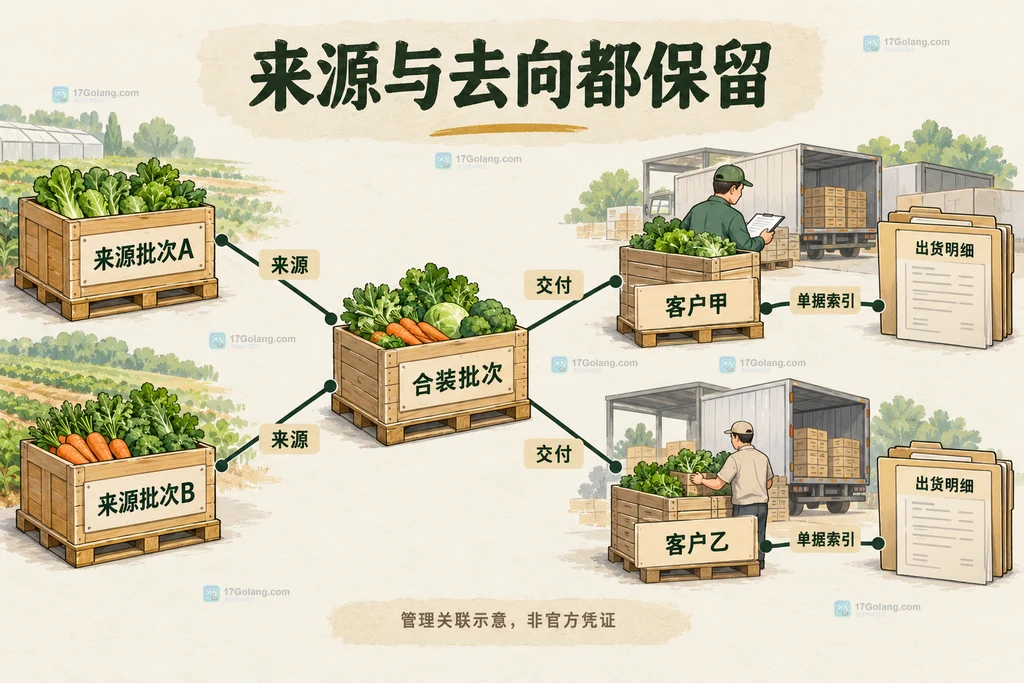原始批次、分装批次与客户去向的多对多关联