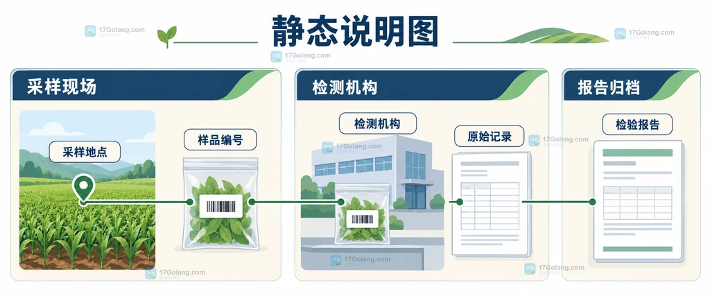 采样主记录与检测报告记录通过样品编号对应的字段关系说明图
