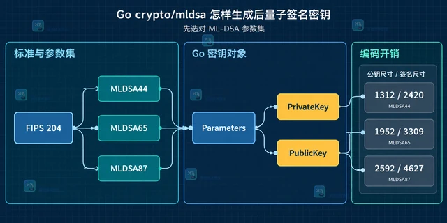 Go crypto/mldsa 怎样生成后量子签名密钥