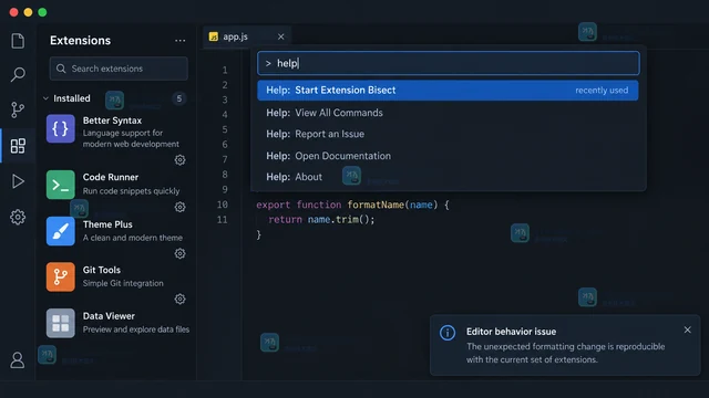 VS Code Extension Bisect 怎样排查扩展冲突