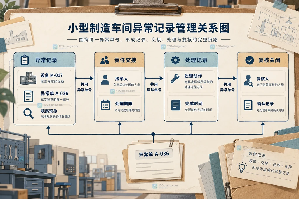 图2:异常记录、责任交接、处理与复核关闭的管理关系