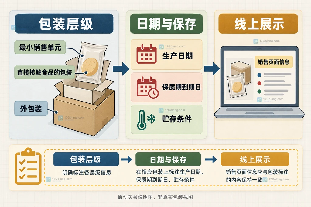 小型食品加工厂从产品资料整理到标签字段的分组关系说明图