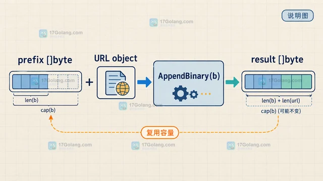 Go net/url URL.AppendBinary 怎样复用缓冲区构造 URL 文本