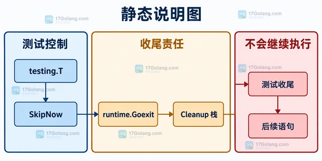 Go testing.T.SkipNow 后为什么还会执行 t.Cleanup