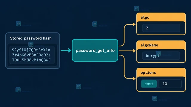 PHP password_get_info 怎样读取哈希算法和成本参数
