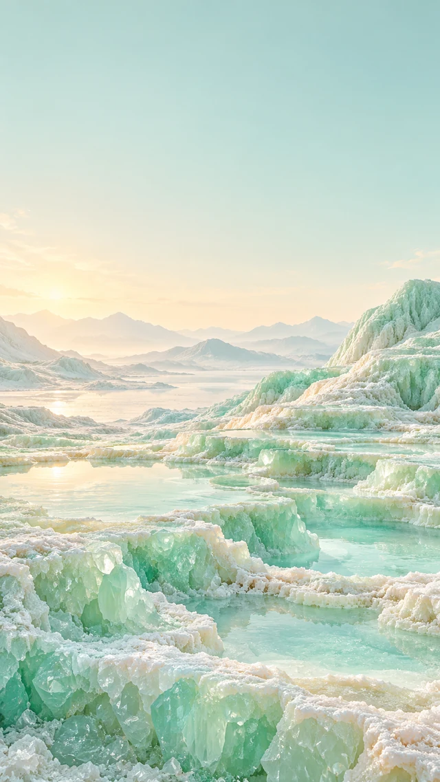 薄荷盐丘 怎样做浅绿盐晶地形壁纸
