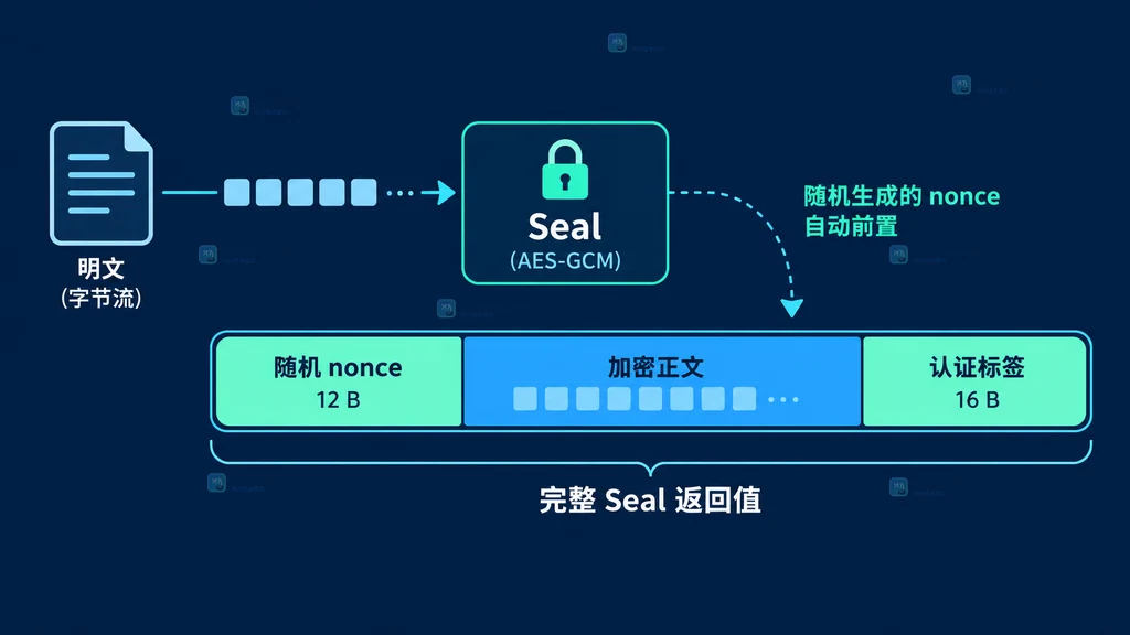 AES-GCM 随机 nonce 密文布局说明图