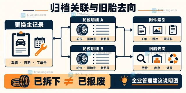 公路运输车辆轮胎更换记录的归档字段