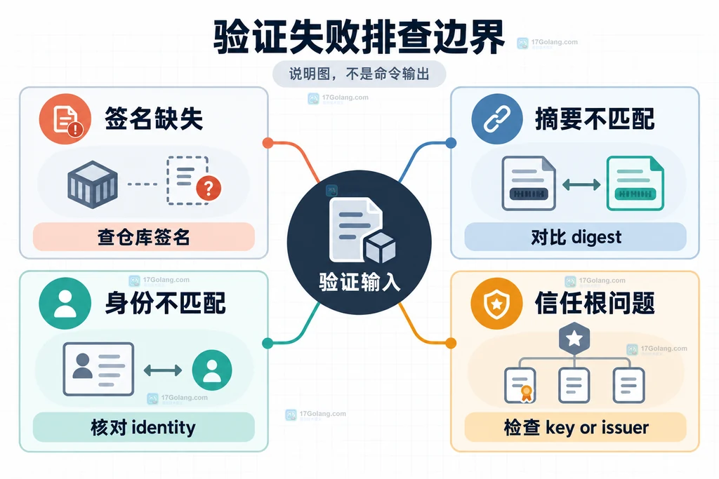 Cosign 容器签名验证失败的四类边界和对应检查方向