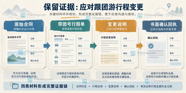 旅游团队合同中的行程变更如何留痕
