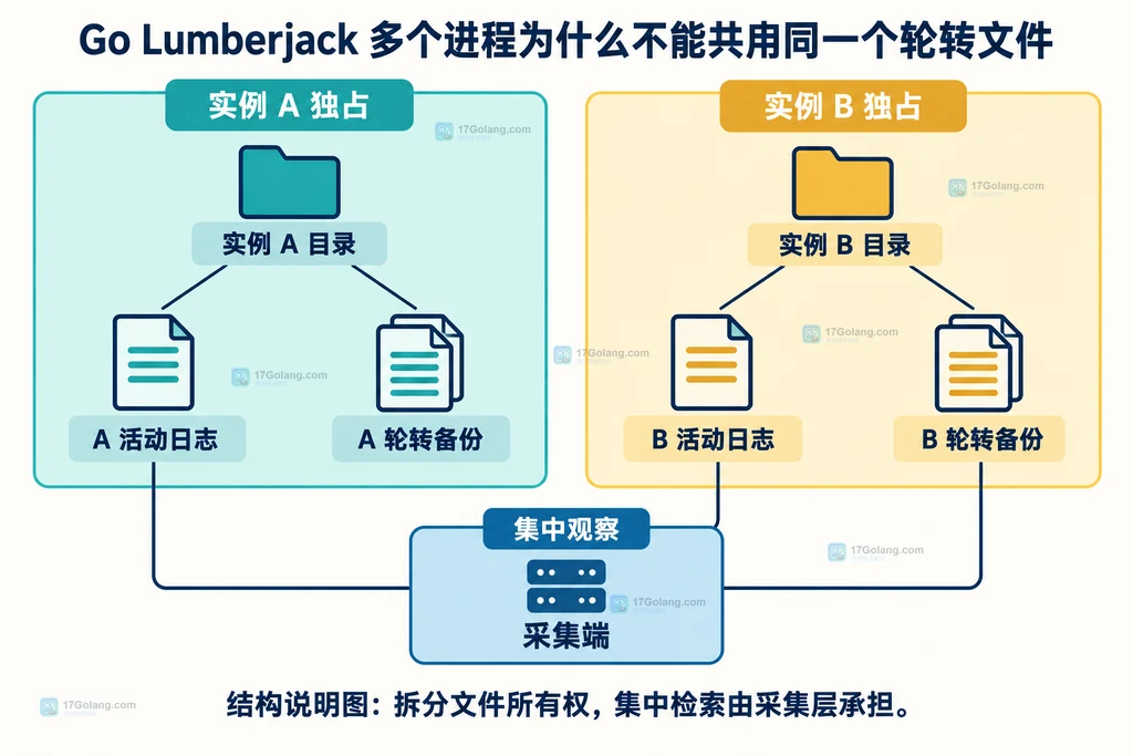 每个进程独占日志目录及采集关系图