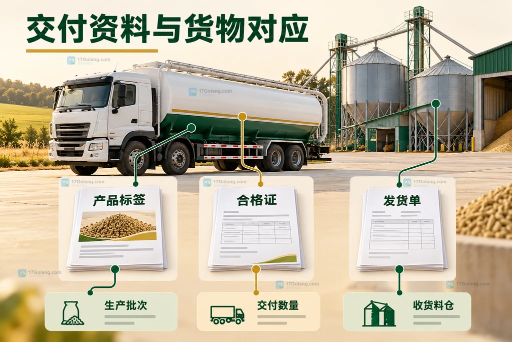 罐装车交付的标签合格证发货单与收货料仓对应关系