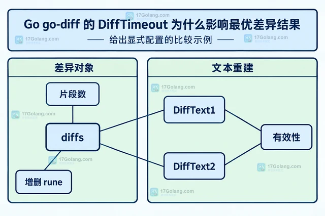 Go go-diff 的 DiffTimeout 为什么影响最优差异结果