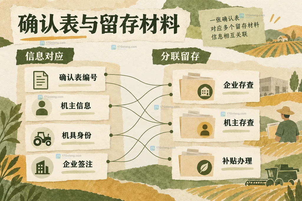 确认表信息对应和企业机主补贴办理三类留存关系