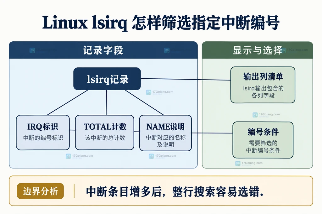 IRQ标识、TOTAL计数与NAME说明的字段关系