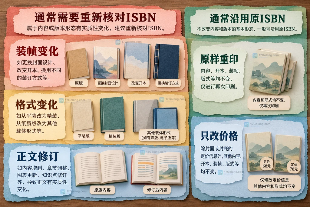 说明图：书名内容、装帧格式、出版者共同组成具体出版物身份