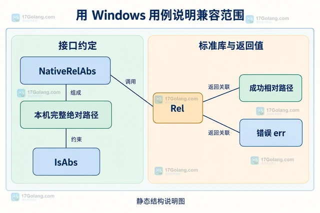 Go filepath.Rel 兼容 Windows VolumeName
