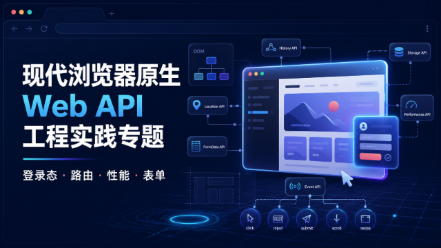 现代浏览器原生 Web API 工程实践专题