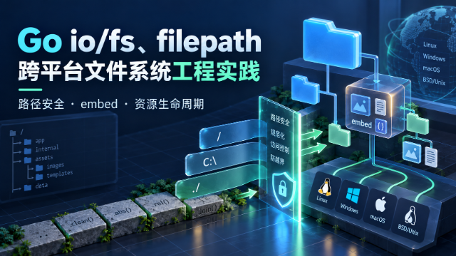 Go io/fs、filepath 与跨平台文件系统工程实践专题