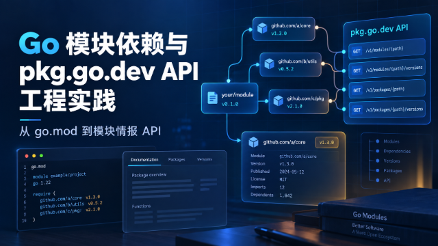 Go 模块依赖与 pkg.go.dev API 工程实践专题