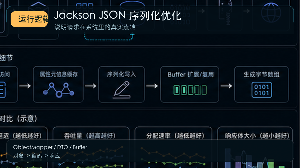 Jackson JSON 序列化优化：ObjectMapper 复用与字段裁剪 运行逻辑图